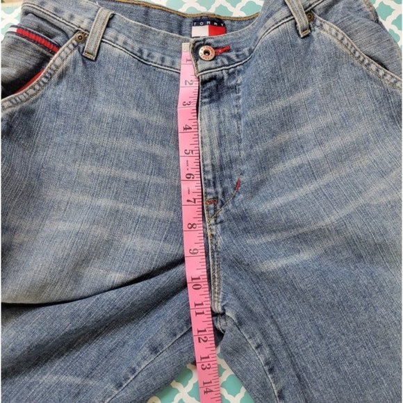 Vintage TOMMY HILFIGER Men's Size 30X30 Medium Wash Baggy Denim Carpenter Jeans - Picture 10 of 11